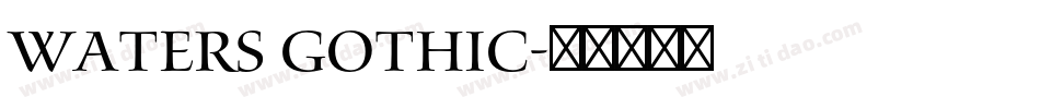 Waters Gothic字体转换